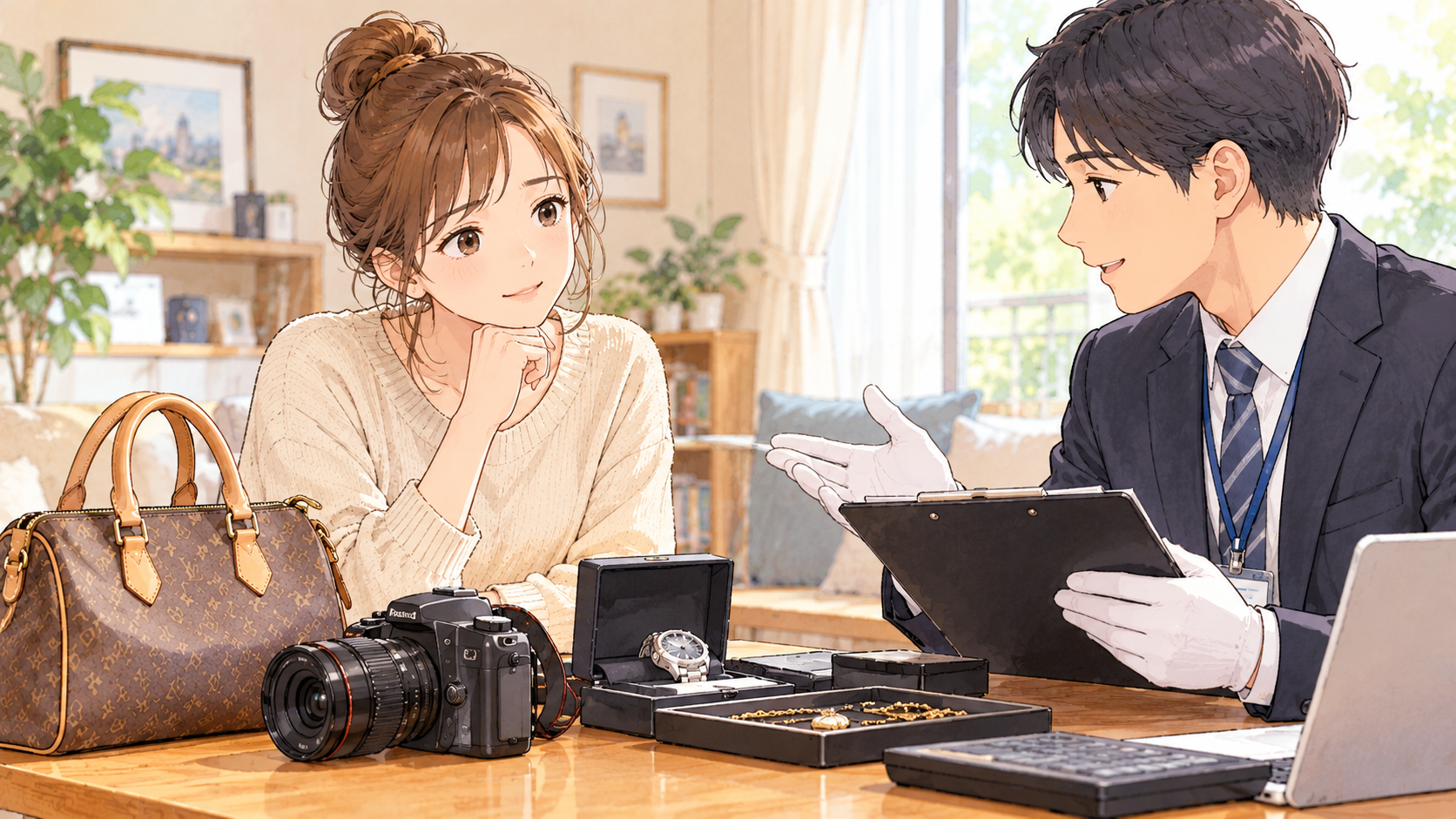 出張買取での相談シーン